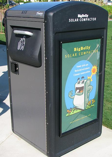 High class trash bin in the park