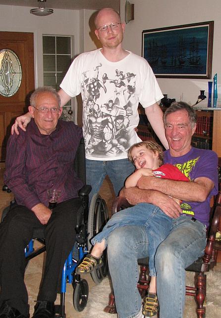 Three generations of family males