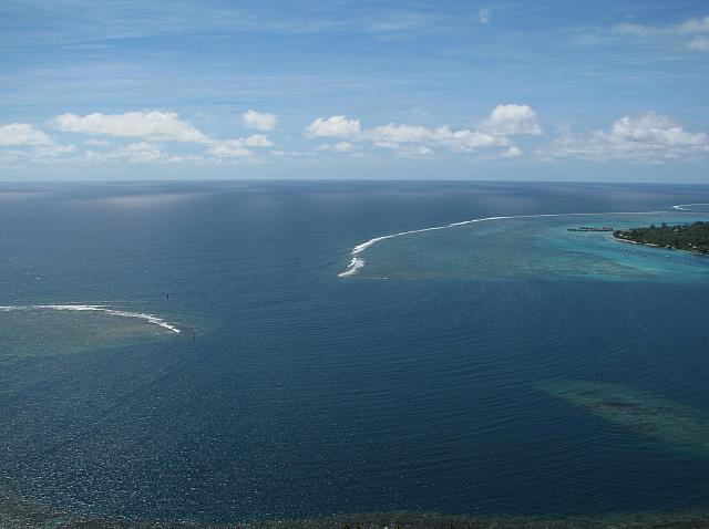 Note natural break in coral reef...where fresh water flows out
