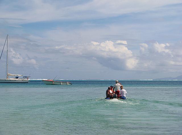 Dinghy ride back to the Eden Martin