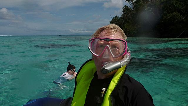 Alice, ready to snorkle