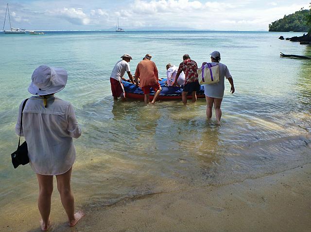 Dinghy back to the Eden Martin