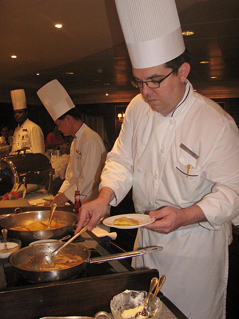 Crepe suzettes at the high tea
