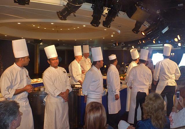 Presenting the heads of the different kitchen 'stations'