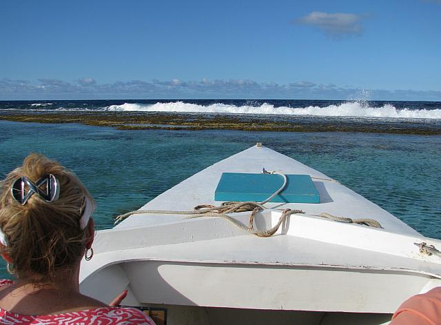 Approaching the reef