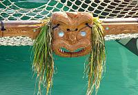 Mask on the stern of the vaka