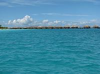 Another resort with over-water bungalows...on one of the motus