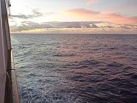 Sunrise, approaching Huahine
