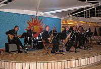 Band entertained by the pool the first evening