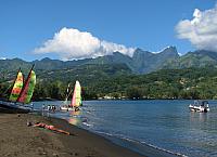 Sailboats at Point Venus